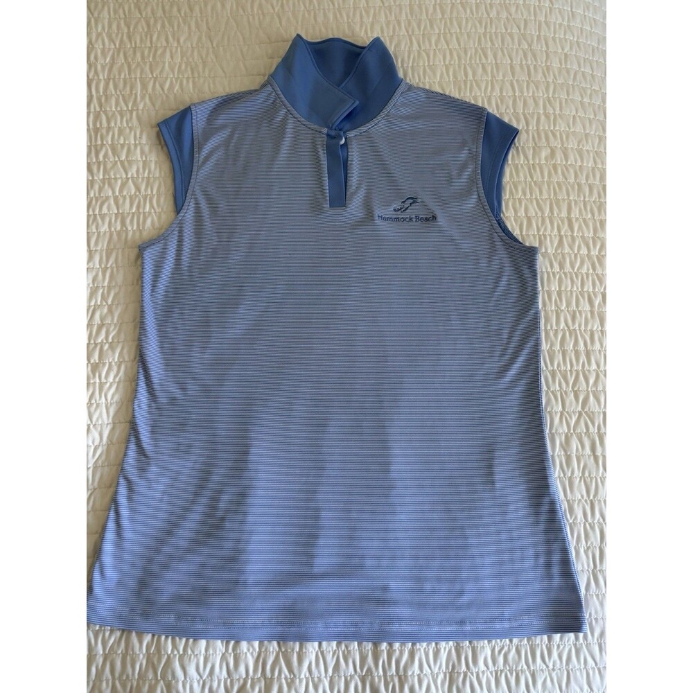 FootJoy Sleeveless Polo Golf Shirt M Women’s Hammock Beach Dolphins Embroidered
